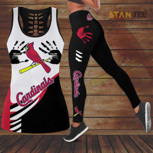 St. Louis Cardinals 3D Hollow Tank Top Leggings