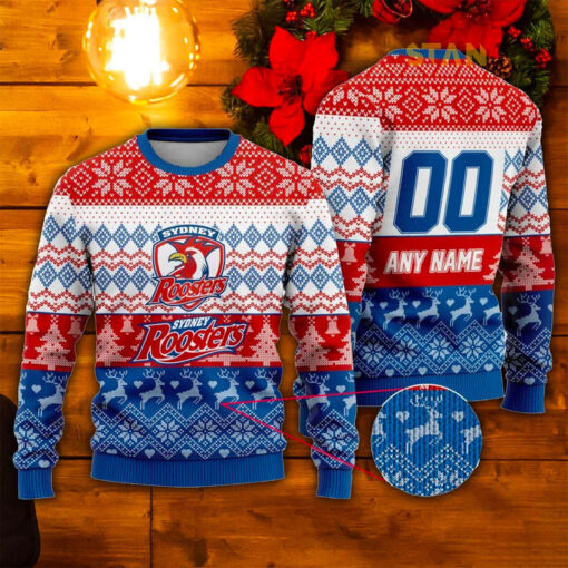 Sydney Roosters 3D Christmas Sweater 2022