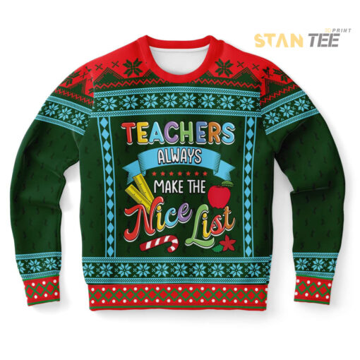 Teachers Xmas Educator Ugly Christmas 3D Sweater