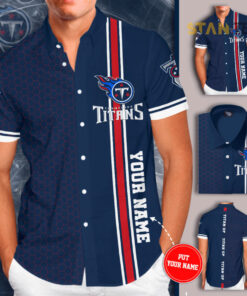 Tennessee Titans 3D Short Sleeve Dress Shirt 01