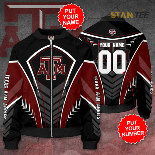 Texas AM Aggies 3D Bomber Jacket 01