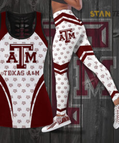 Texas AM Aggies Hollow Tank Top Leggings 01