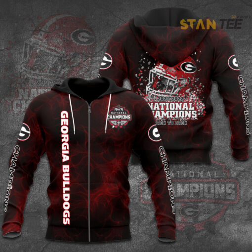 The best Georgia Bulldogs 3D zip hoodie 04