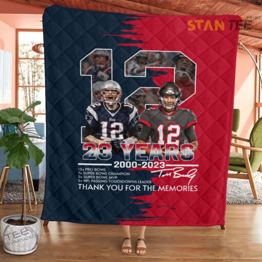 Tom Brady quilt blanket