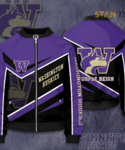 Washington Huskies 3D Bomber Jacket 01