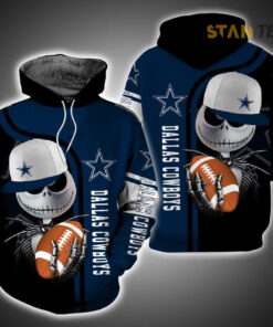 dallas cowboys and jack skellington 3d hoodie