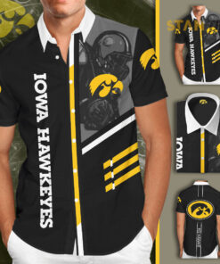 iowa hawkeyes 3d short sleeve dress shirt 01