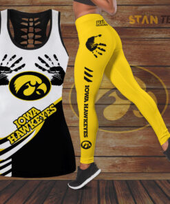 iowa hawkeyes hollow tank top leggings 01