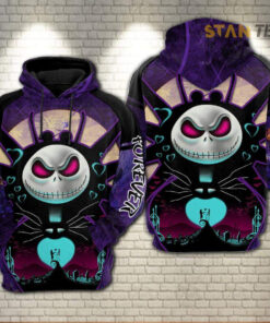 jack skellington and sally menwomen all over print hoodie