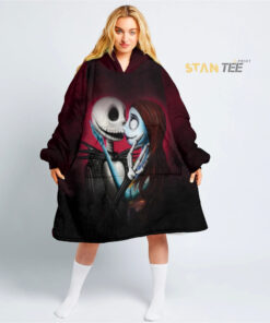 jack skellington sally true love never die oversize fleece hoodie blanket