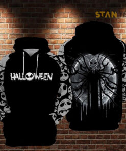 jack skellington slender man black hoodie