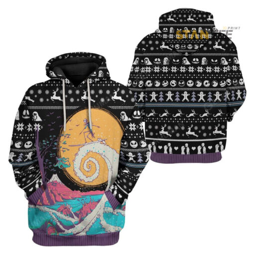 jack skellington surfing hoodie