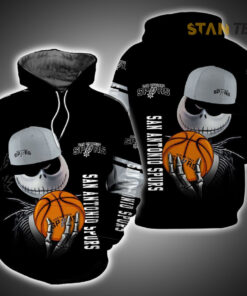 san antonio spurs and jack skellington 3d hoodie