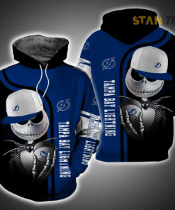 tampa bay lightning and jack skellington 3d hoodie