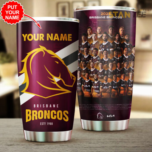 Personalized Brisbane Broncos Tumbler Cup STANTEE091123S6A